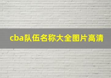 cba队伍名称大全图片高清