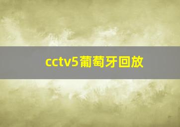 cctv5葡萄牙回放