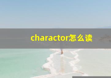 charactor怎么读