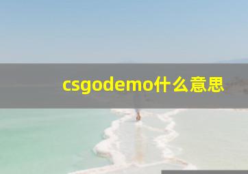 csgodemo什么意思