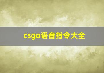 csgo语音指令大全