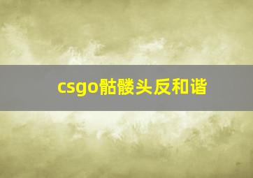 csgo骷髅头反和谐