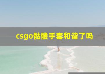 csgo骷髅手套和谐了吗