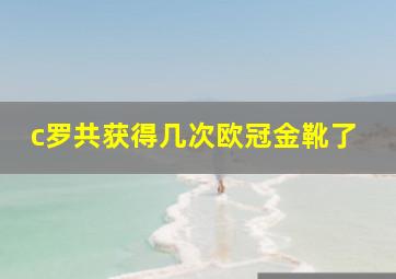 c罗共获得几次欧冠金靴了