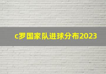 c罗国家队进球分布2023