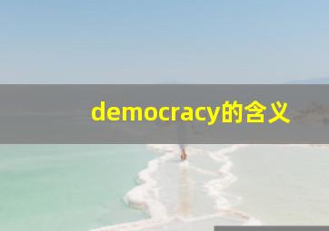 democracy的含义