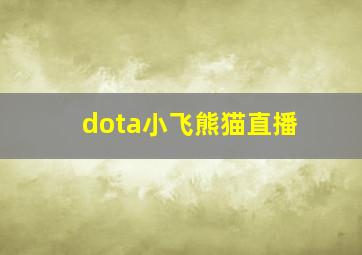 dota小飞熊猫直播