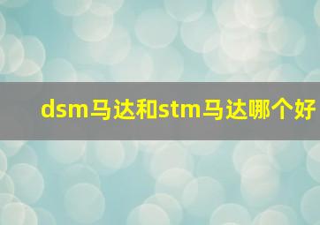 dsm马达和stm马达哪个好