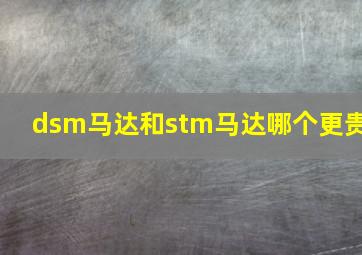 dsm马达和stm马达哪个更贵