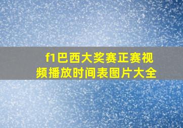 f1巴西大奖赛正赛视频播放时间表图片大全