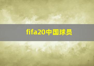 fifa20中国球员