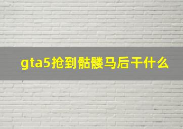 gta5抢到骷髅马后干什么