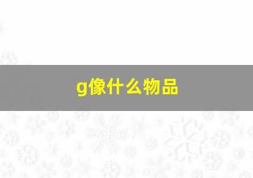 g像什么物品