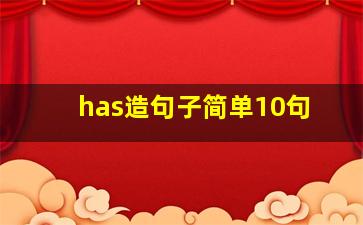 has造句子简单10句