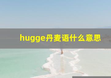 hugge丹麦语什么意思