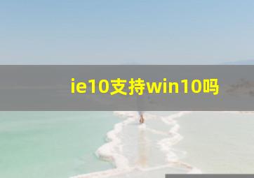 ie10支持win10吗