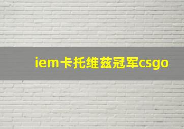 iem卡托维兹冠军csgo