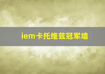 iem卡托维兹冠军墙