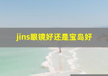 jins眼镜好还是宝岛好