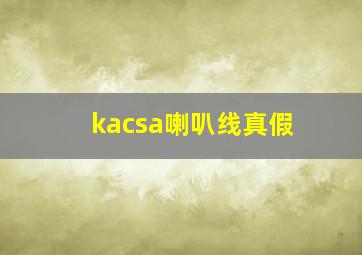 kacsa喇叭线真假