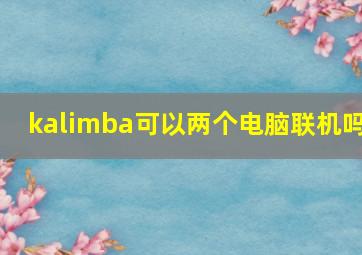 kalimba可以两个电脑联机吗