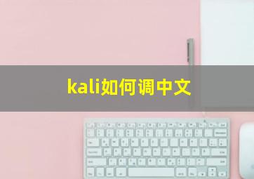 kali如何调中文