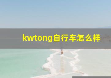 kwtong自行车怎么样