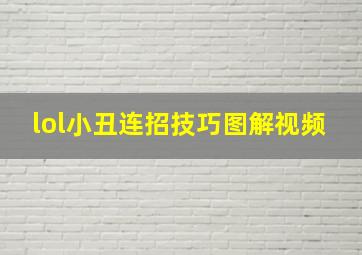 lol小丑连招技巧图解视频