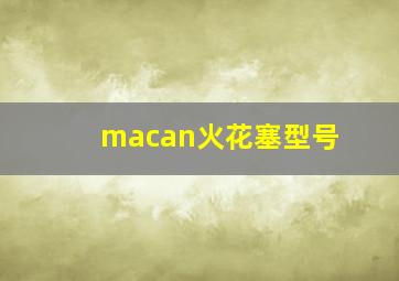 macan火花塞型号