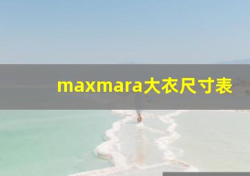 maxmara大衣尺寸表