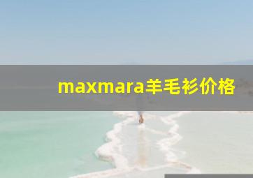 maxmara羊毛衫价格