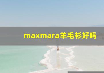 maxmara羊毛衫好吗