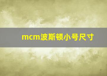 mcm波斯顿小号尺寸