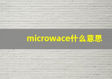 microwace什么意思