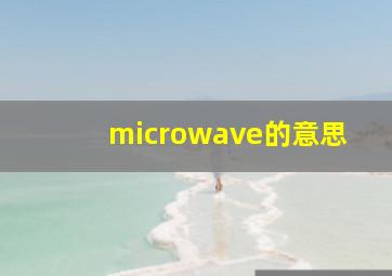 microwave的意思