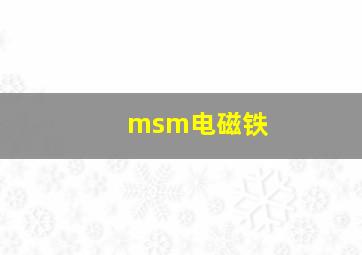 msm电磁铁