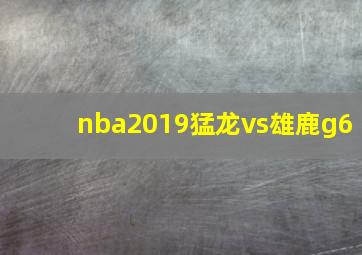 nba2019猛龙vs雄鹿g6