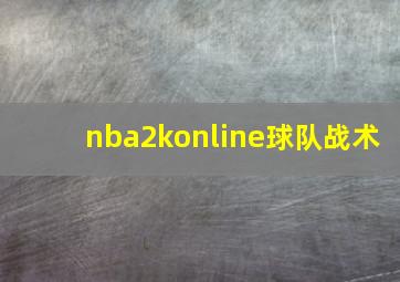 nba2konline球队战术