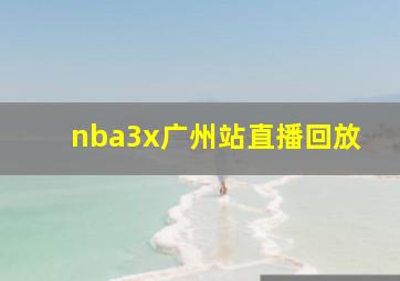 nba3x广州站直播回放