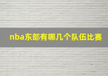 nba东部有哪几个队伍比赛