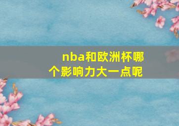 nba和欧洲杯哪个影响力大一点呢