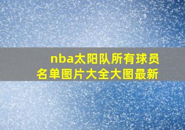 nba太阳队所有球员名单图片大全大图最新