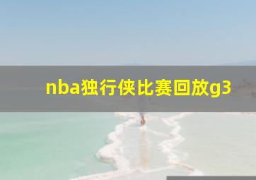 nba独行侠比赛回放g3