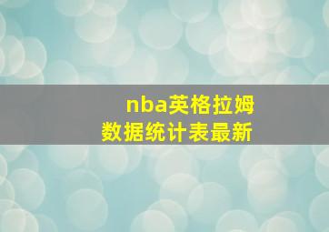 nba英格拉姆数据统计表最新