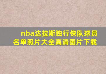 nba达拉斯独行侠队球员名单照片大全高清图片下载