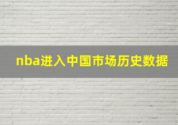 nba进入中国市场历史数据