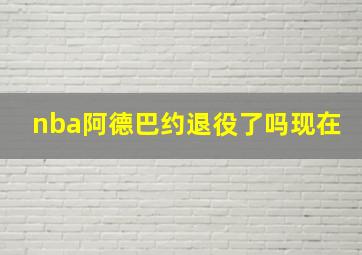 nba阿德巴约退役了吗现在