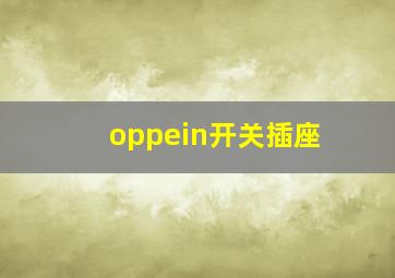 oppein开关插座