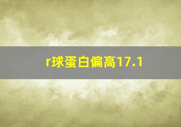 r球蛋白偏高17.1