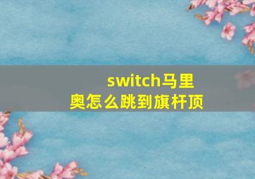 switch马里奥怎么跳到旗杆顶